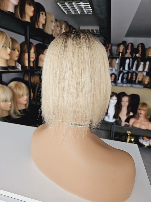 Tupet z włosów naturalnych topper mini Asia blond z odrostem