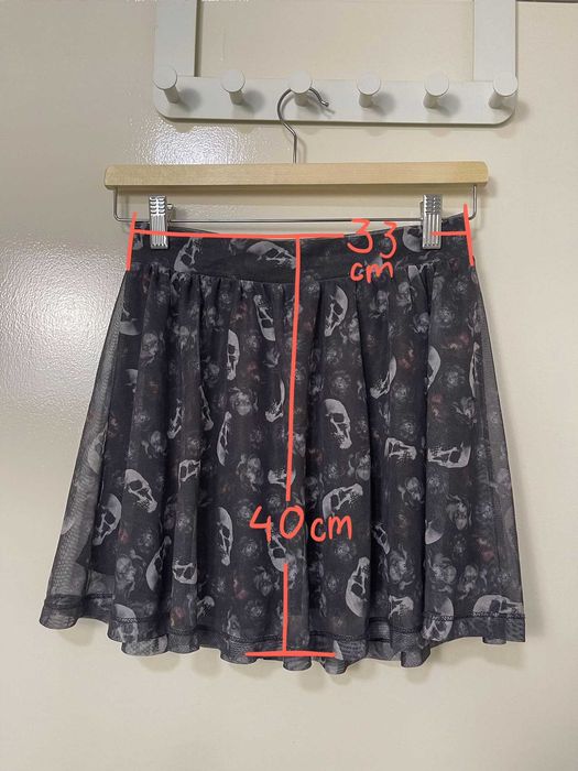Saia curta padrão caveiras - Blue Steel, S