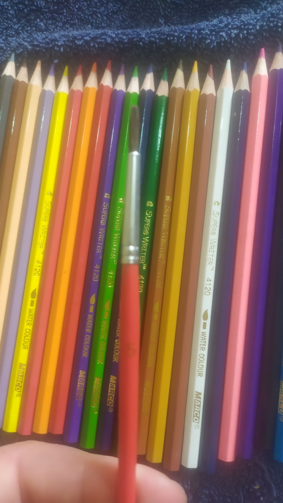 Цветные карандаши Marco Super Writer Набор 24 шт с кисточкой Новые