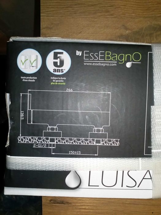 Bateria prysznicowa,złoto -miedziana-