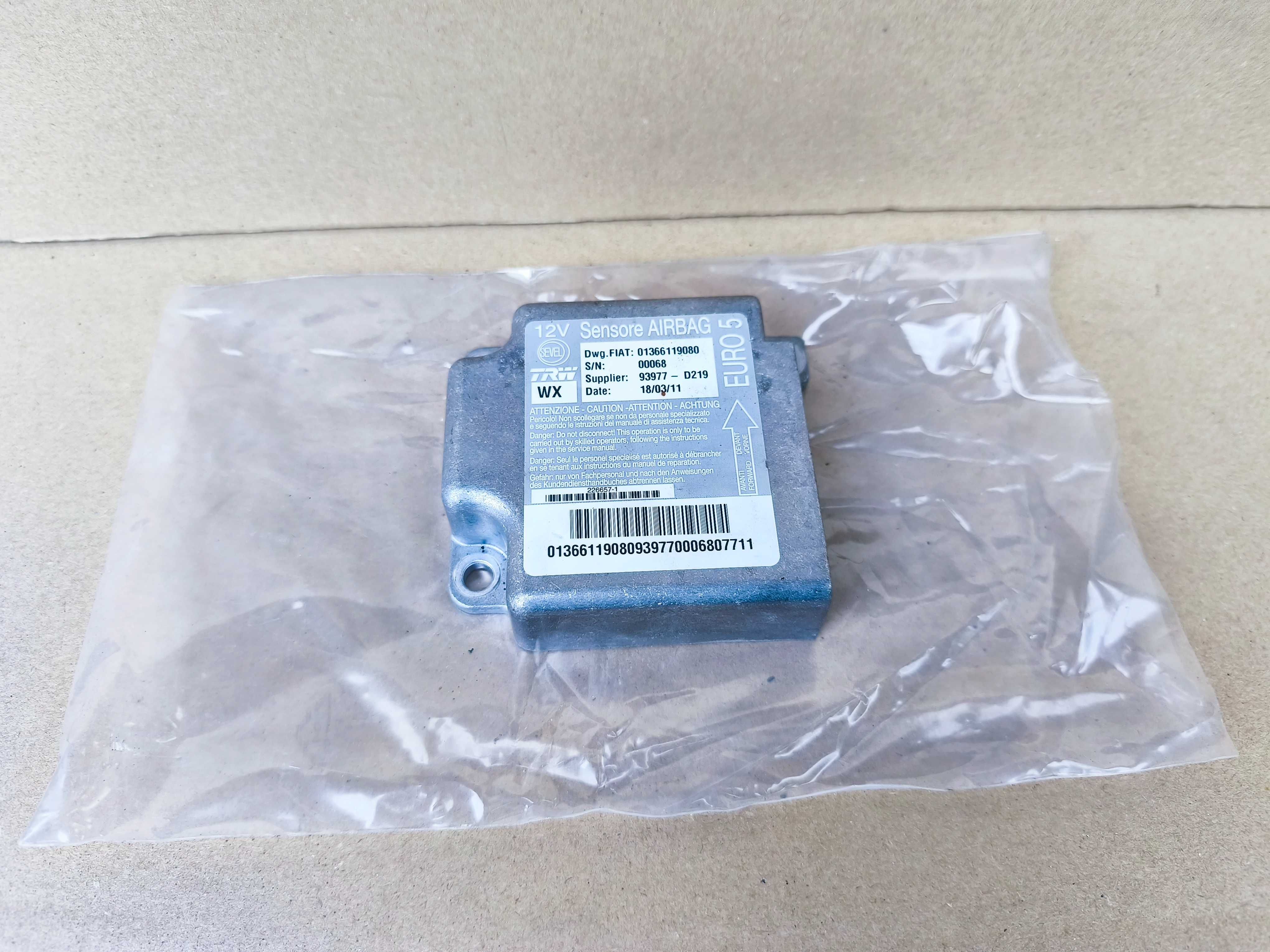 FIAT DUCATO III BOXER JUMPER moduł sensor AIRBAG nowy 93.977-D219