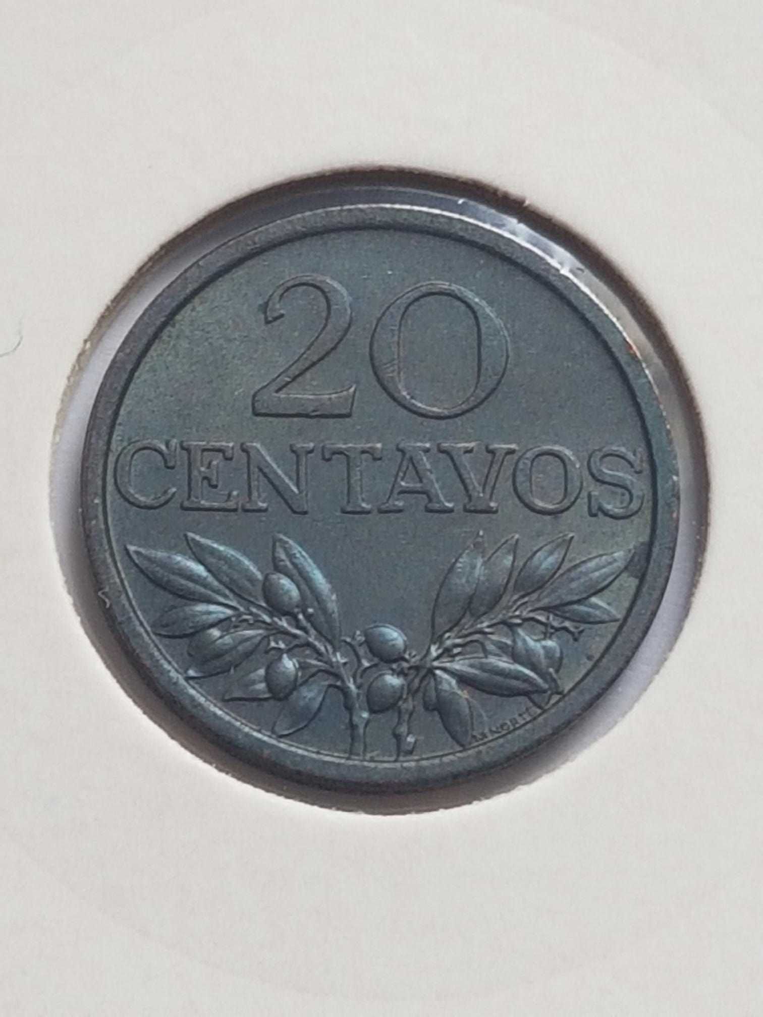 Moeda 20 Centavos Bronze República 1971 (MBC+/BELA)