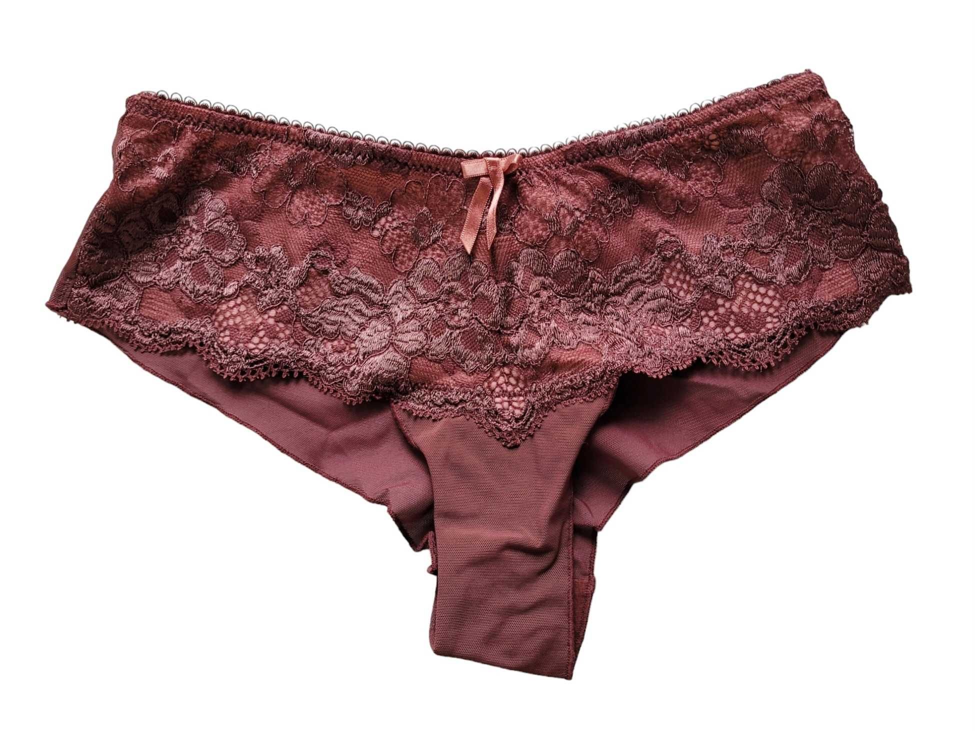Nowe koronkowe majtki 34,XS/36,S Pour Moi bielizna damska wzór kwiaty