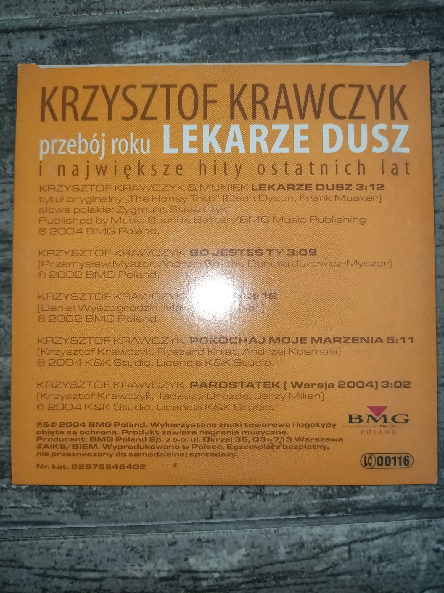 Krzysztof Krawczyk Lekarze dusz i inne hity CD