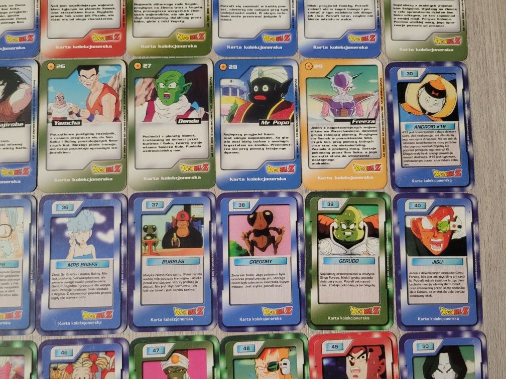 Karty Dragon Ball Chio - 50/50 DBZ kolekcjonerskie