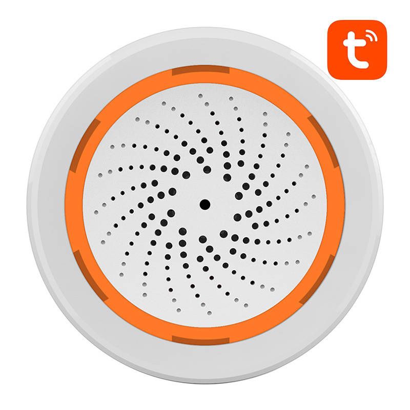 Syrena Alarmowa Zigbee Neo Nas-Ab02B Tuya 90Db Do Smart Home
