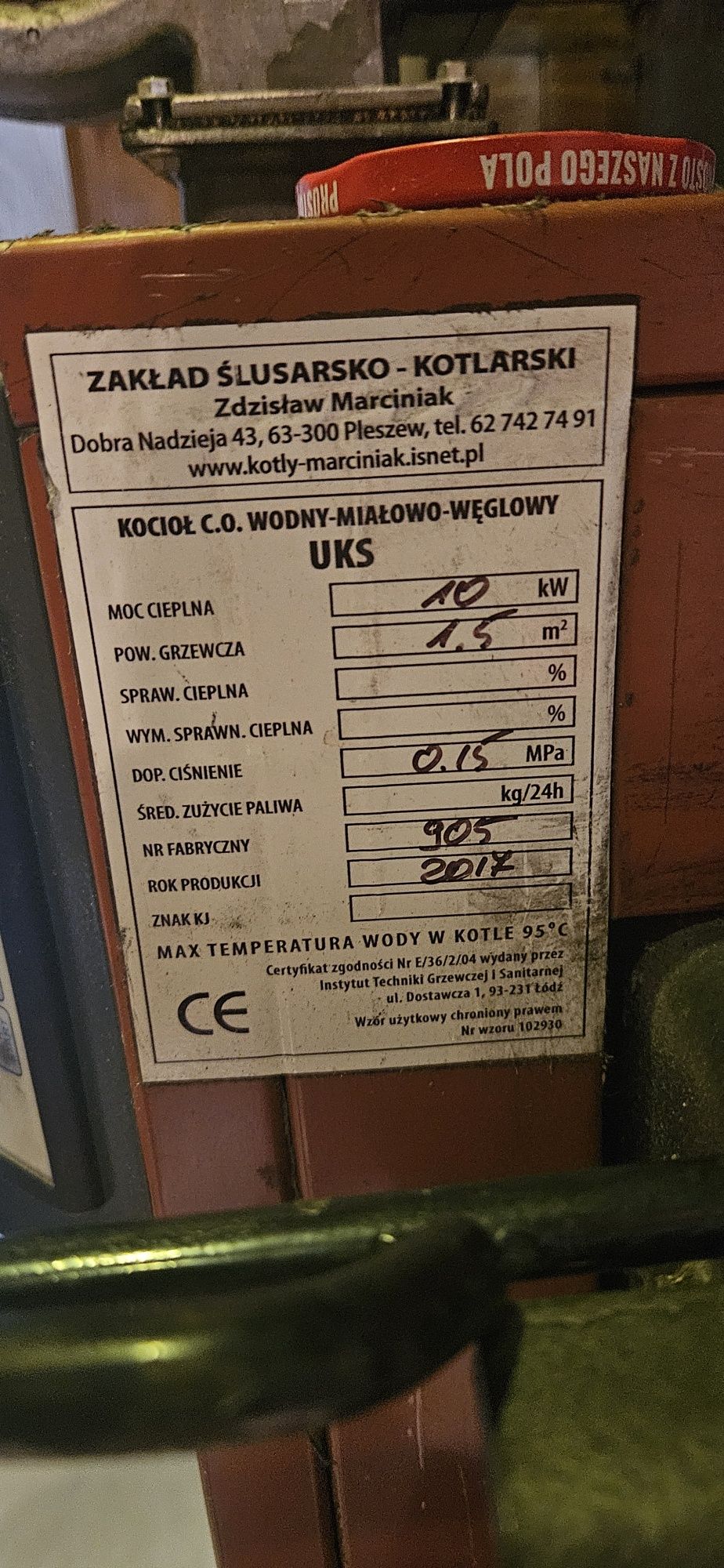 Piec C.O zasypowy