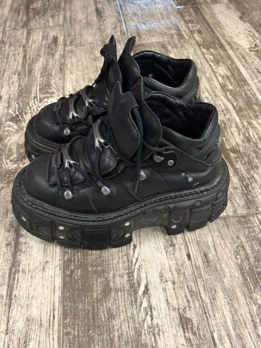 Чорні масивні черевики new rock