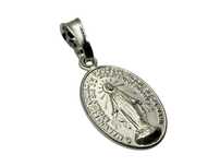 Srebrny Medalik z modlitwą i maryjką 925 1.36G 1,5X 1CM