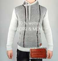 sweter LORR&MEN 70 % wełny szary