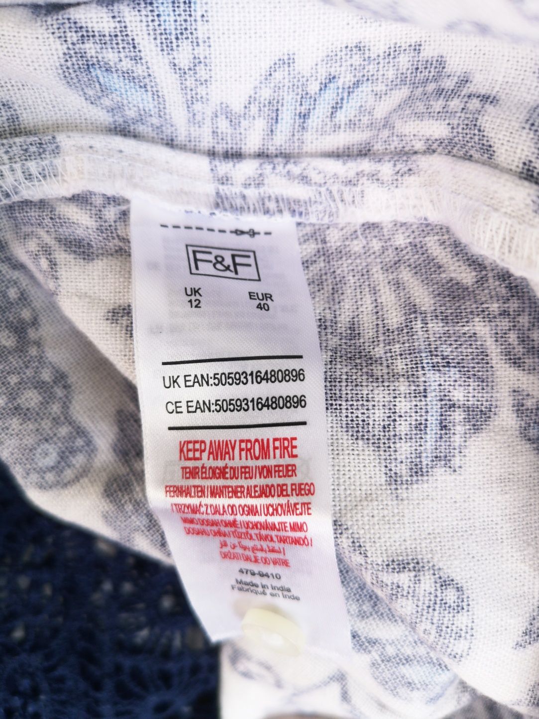 Sukienka lniana F&F 40/12/L Super Stan