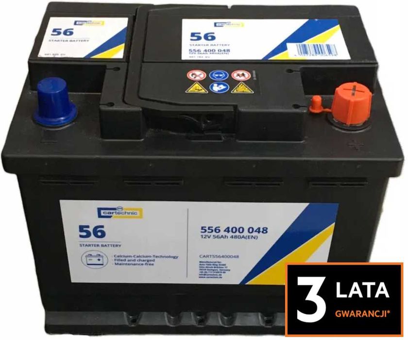 Akumulator VARTA  Cartechnic 12V 56ah 480a P+ Radom wysyłka free