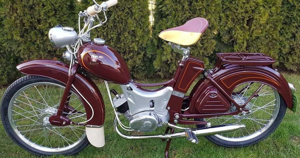 Motorower Simson SR 1, 2 Tłumik Kolanko Wydech Komplet NOWY !!