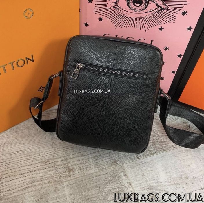 Мужская кожаная сумка через плечо Louis Vuitton