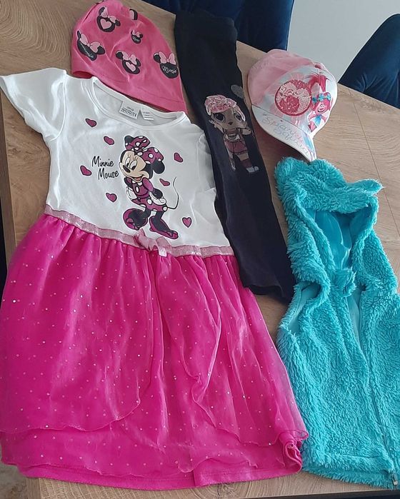 Ubrania dla  dziewczynki zestaw 116-122