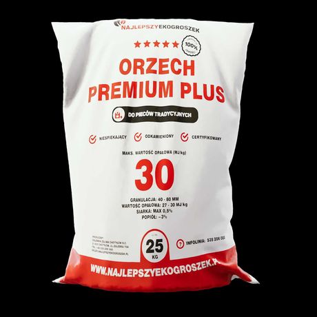 Węgiel Orzech Premium Plus, 30MJ/kg najwyższa jakość Olsztyn.