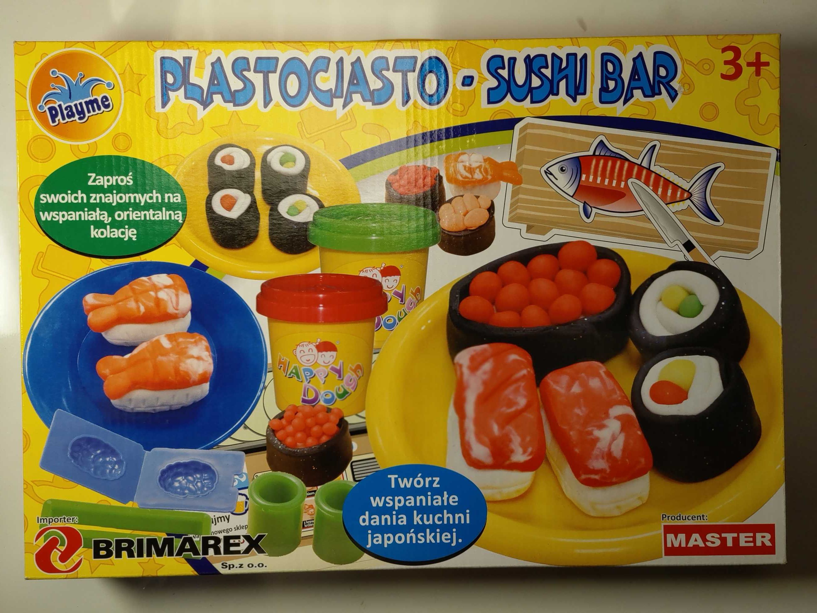 Ciastolina Plastociasto Sushi bar firmy Playme Oryginalna, NOWA