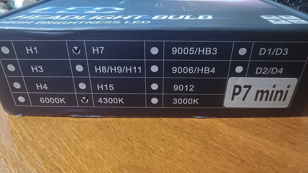 Лампи H7, dawn knight p7 mini 4300k