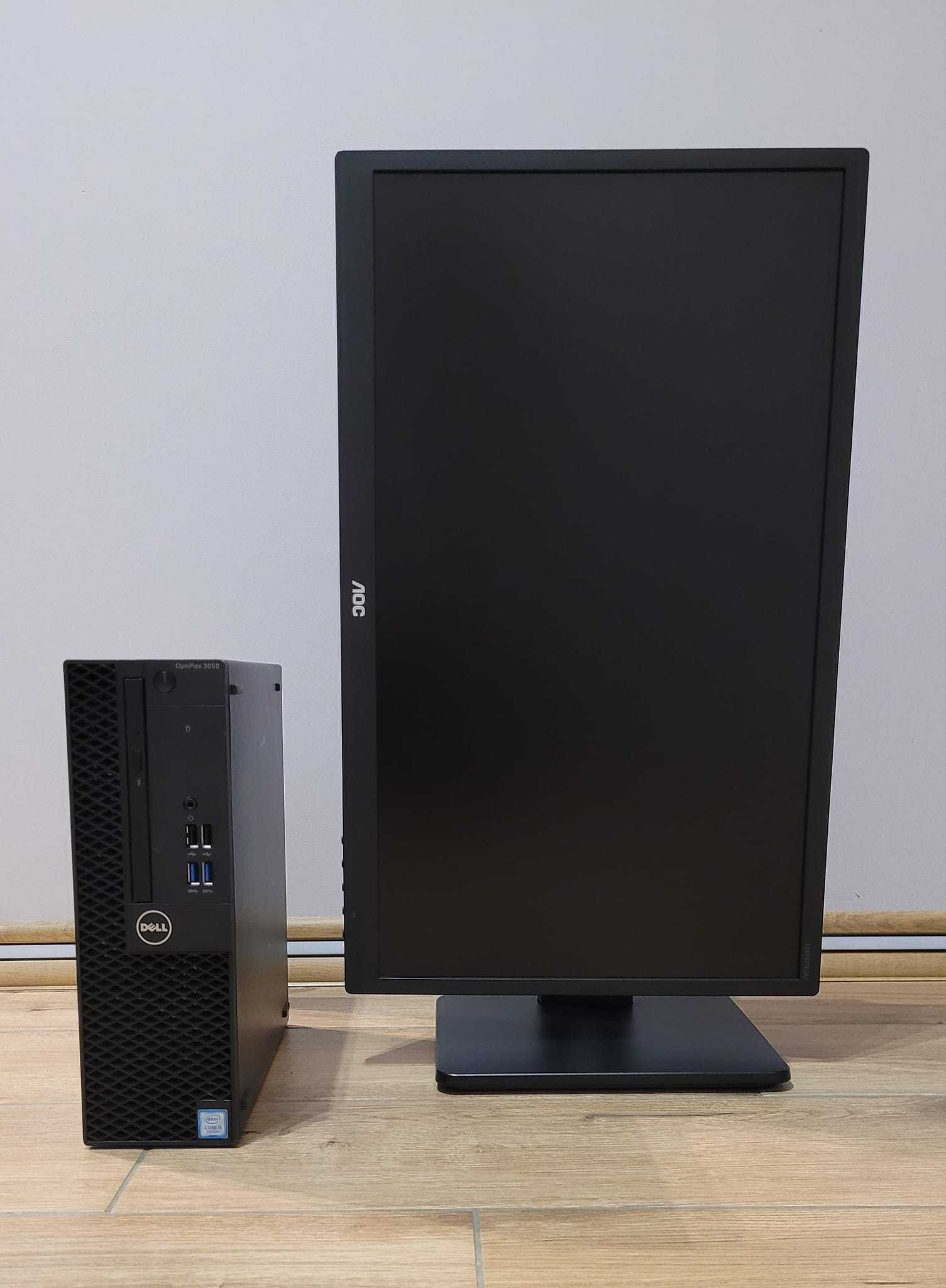 Komputer Dell Optiplex 3050 oraz monitor AOC 24" LED