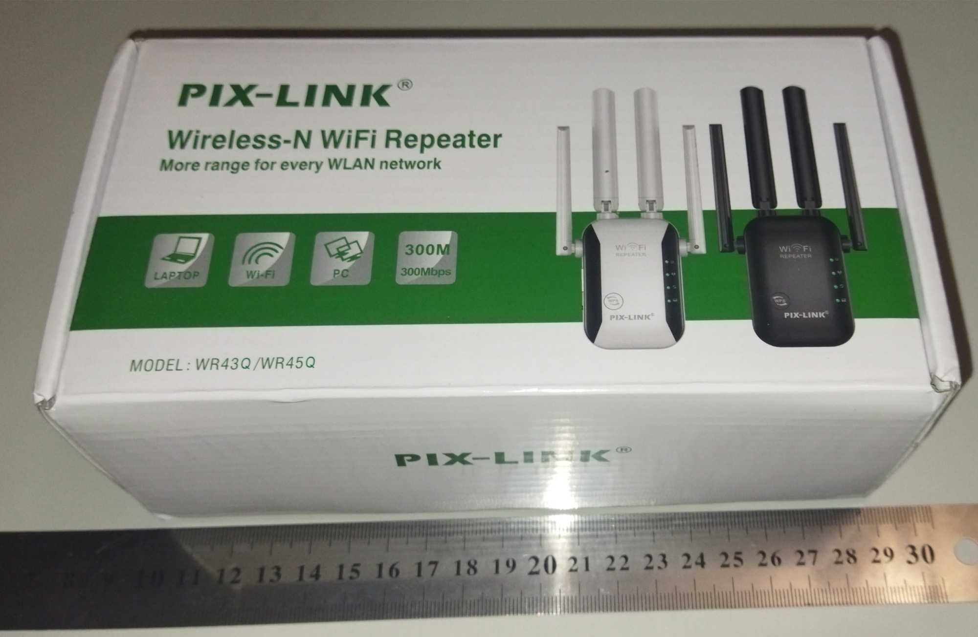 Репітер, роутер, підсилювач WiFi сигналу Pix-Link WR45 до 300мб/с