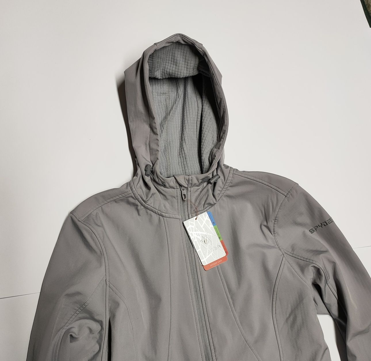Kurtka Spyder Softshell damska szara długa r. XL