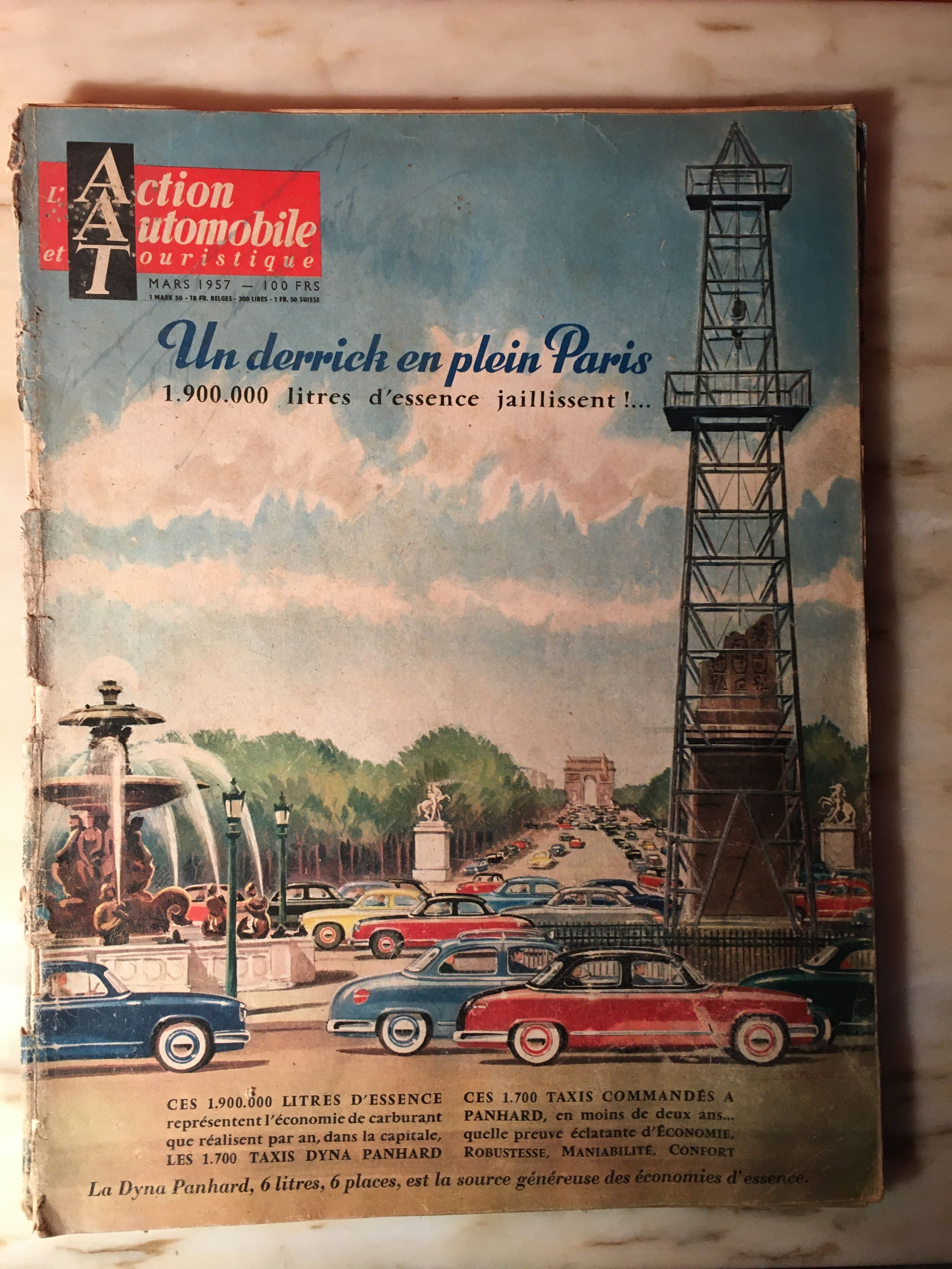 ACTION  AUTOMOBILE et Touristique - anos 50 - 6 revistas