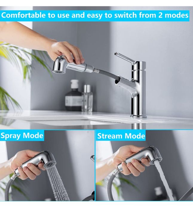 ONECE Torneira de cozinha ou casa de banho expansiva com 2 modos