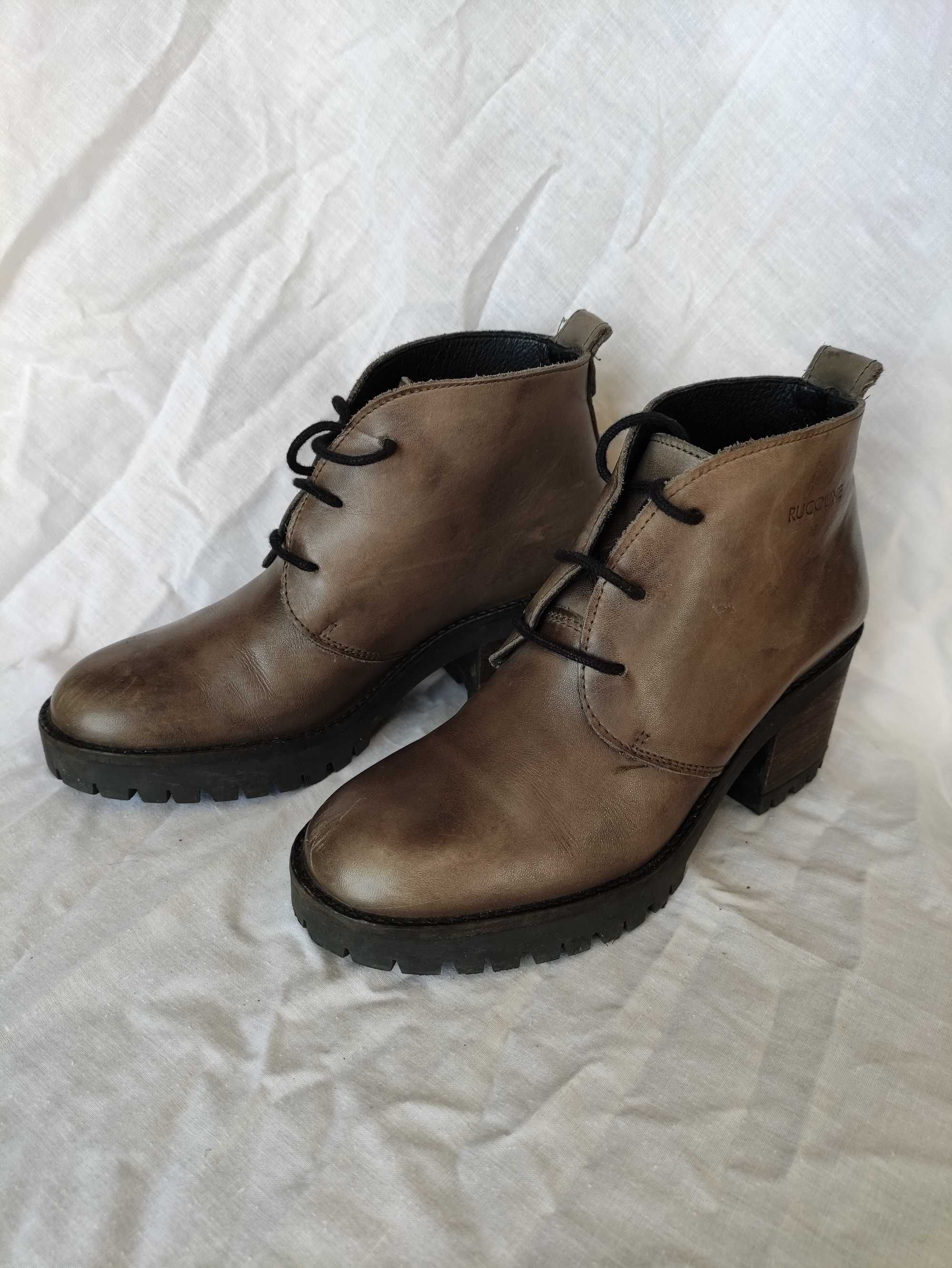 Botas de salto médio, cor verde tropa