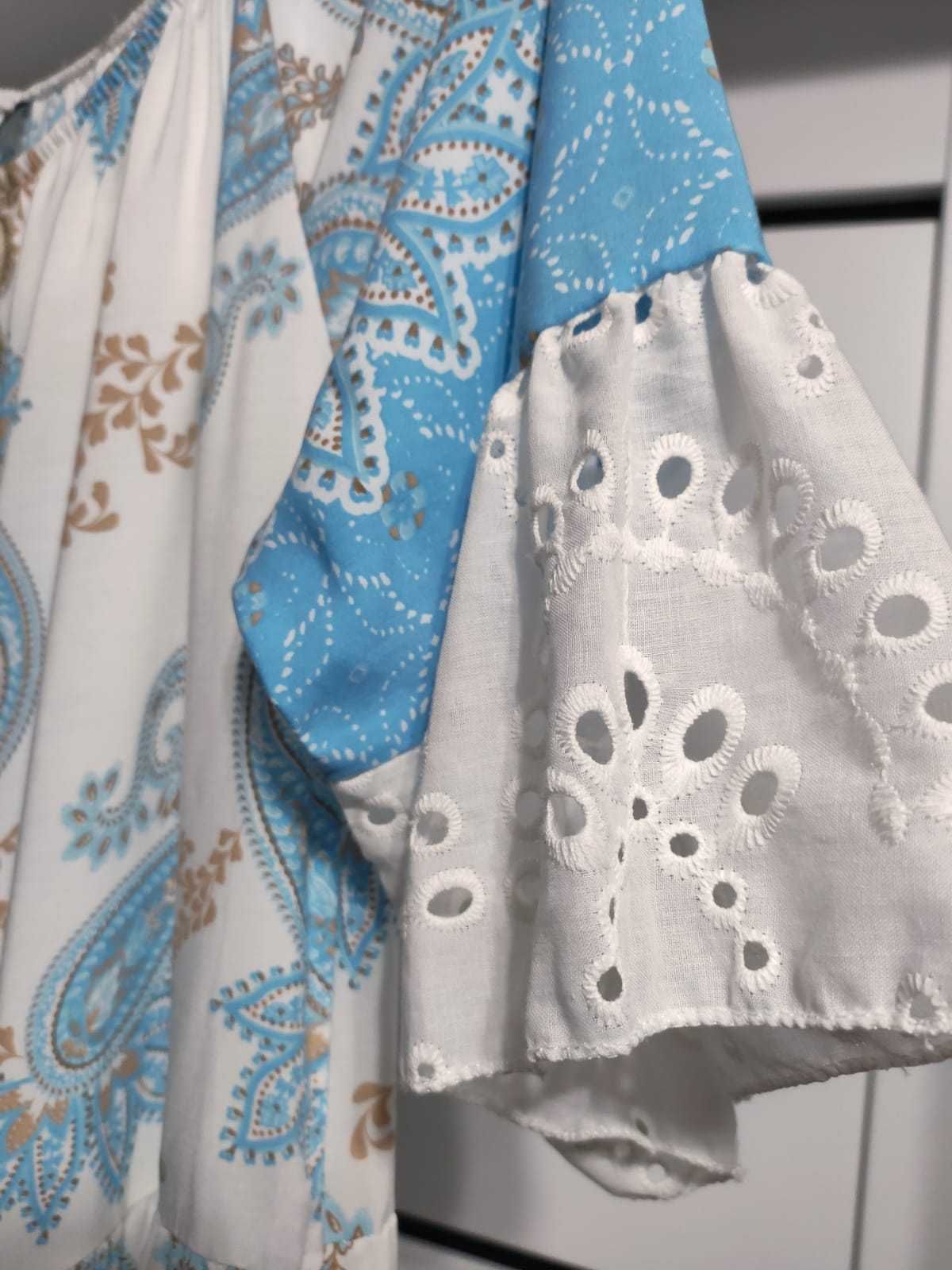 Hiszpanka boho latte przepiękna i stylowa maxi 100% wiskoza 3 kolory