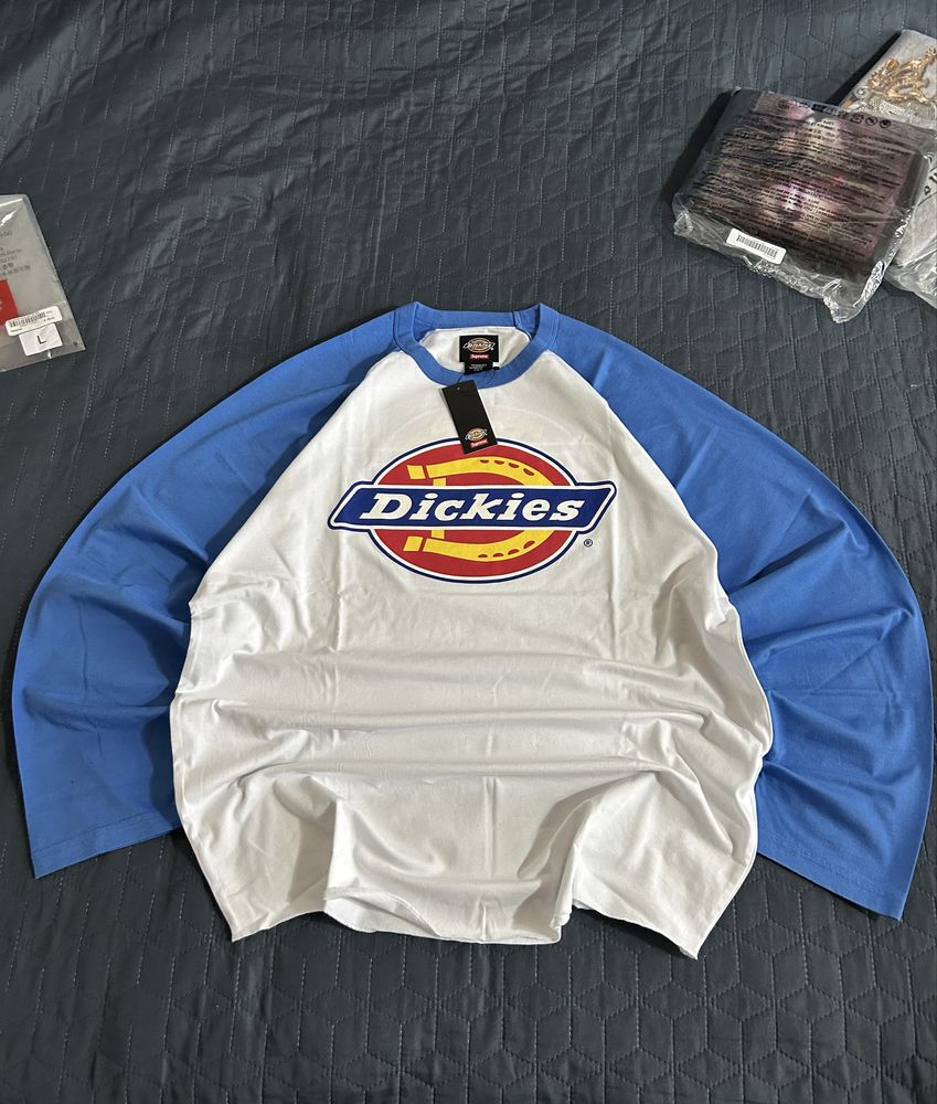 Supreme Nyc X Dickies Fw 24 Raglan L/S Blue White Top