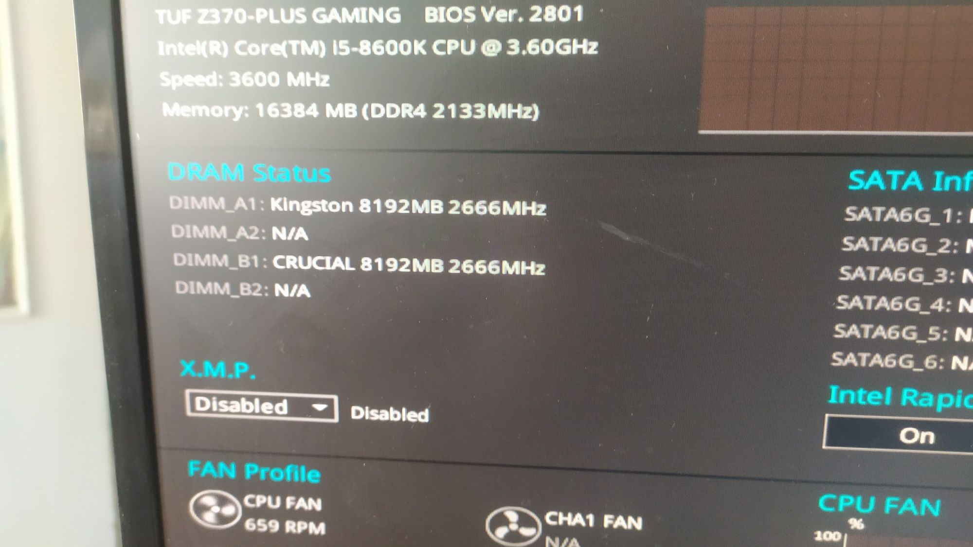 DDR4 ОЗП Ballistix 8GB + HyperX Fury 8GB (16GB комплект)