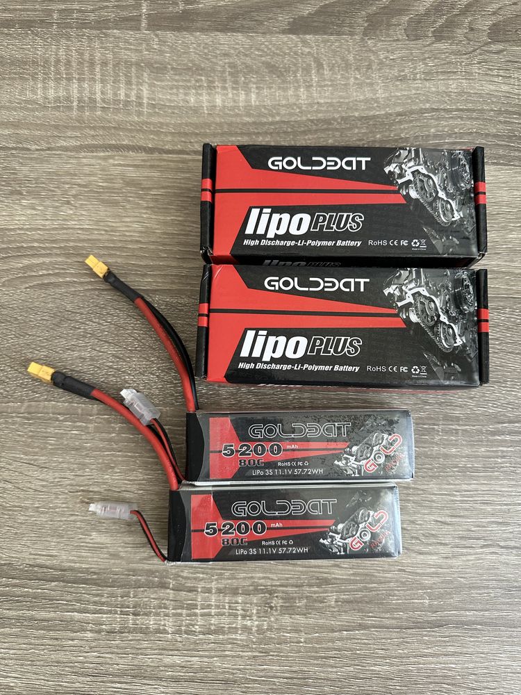 Аккумулятор li-po goldbat 11,1v 3s 5200mah 80c