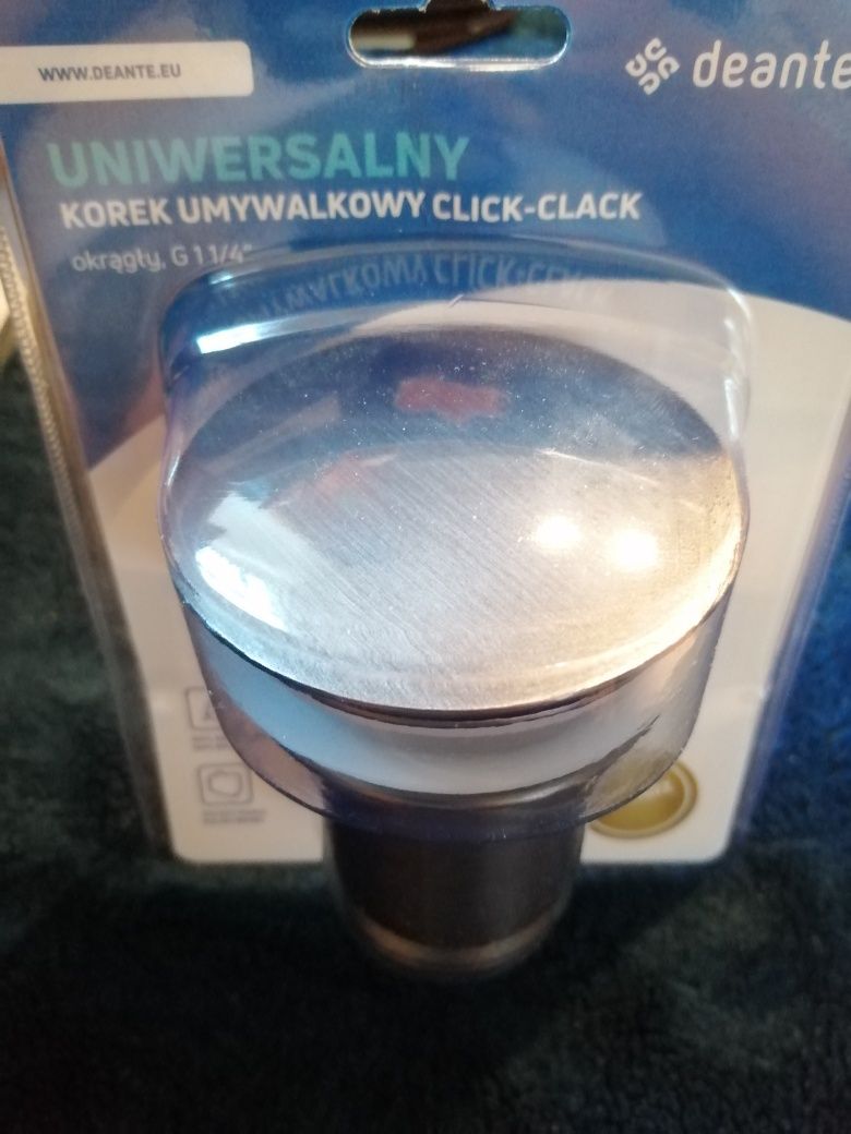 Korek umywalka deante titanium umywalkowy kliklak click-clack
