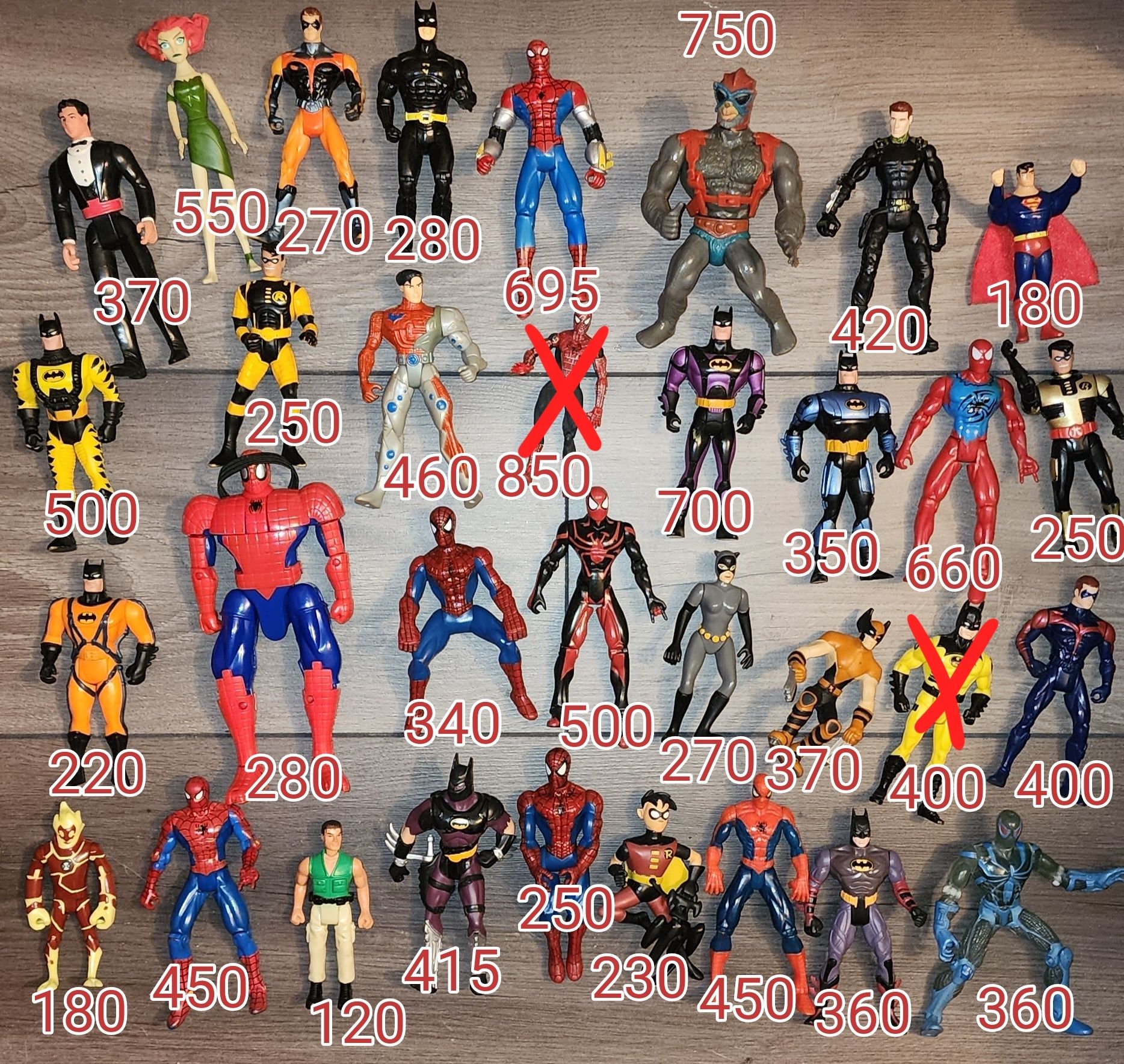 Hasbro Toy Biz Kenner Marvel DC шесть страниц фигурок, цены на фото