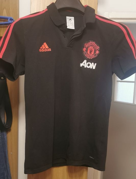 Vintage polo Manchester United AON - Adidas Climalite roz. M