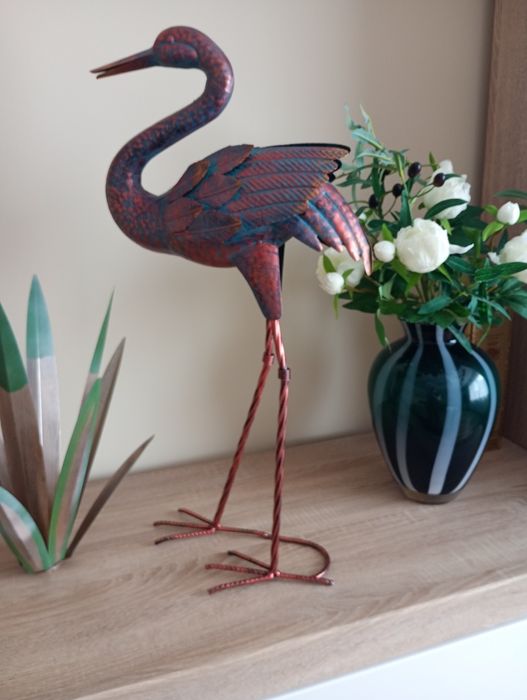 Żuraw Ptak Metalowy 68cm