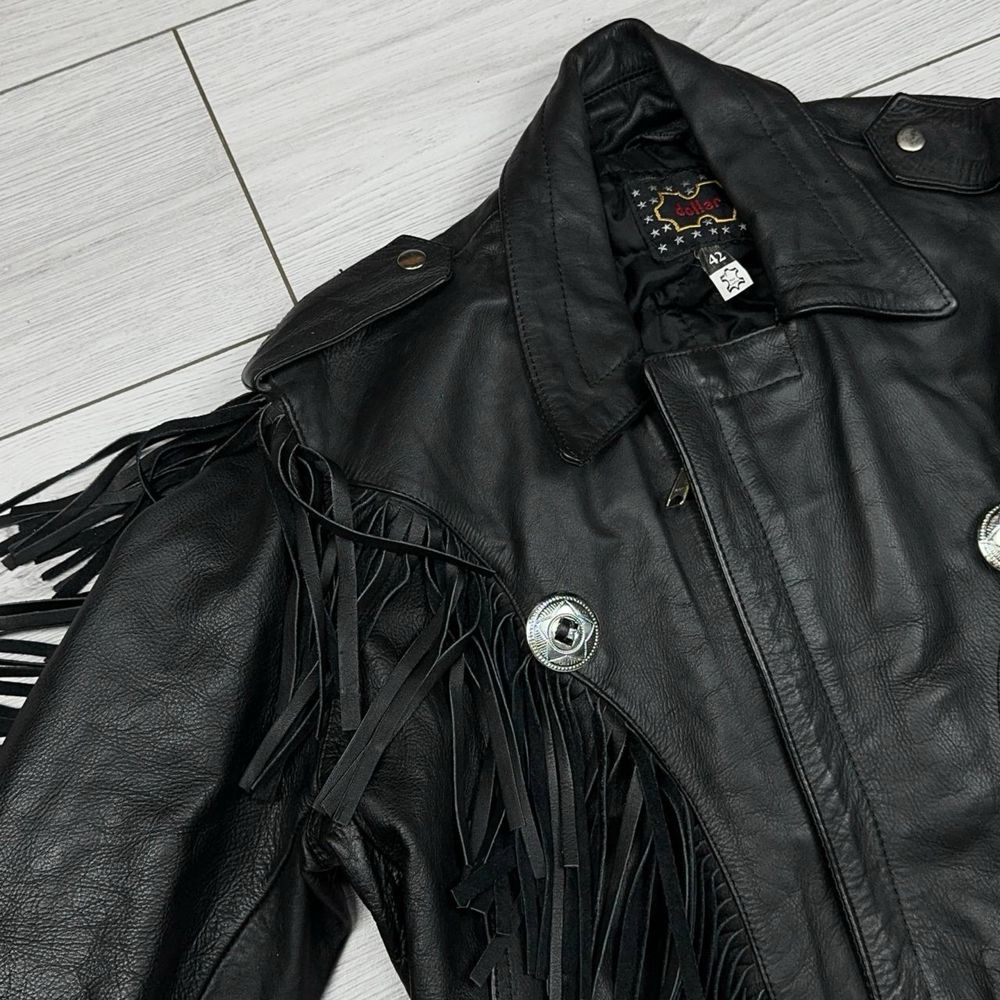 Кожанка Vintage Dollar Leather Cowboy шкірянка косуха мото куртка кожа