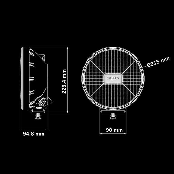 Lampa dalekosiężna IZE LED Old School Strands halogen,reflektor tuning