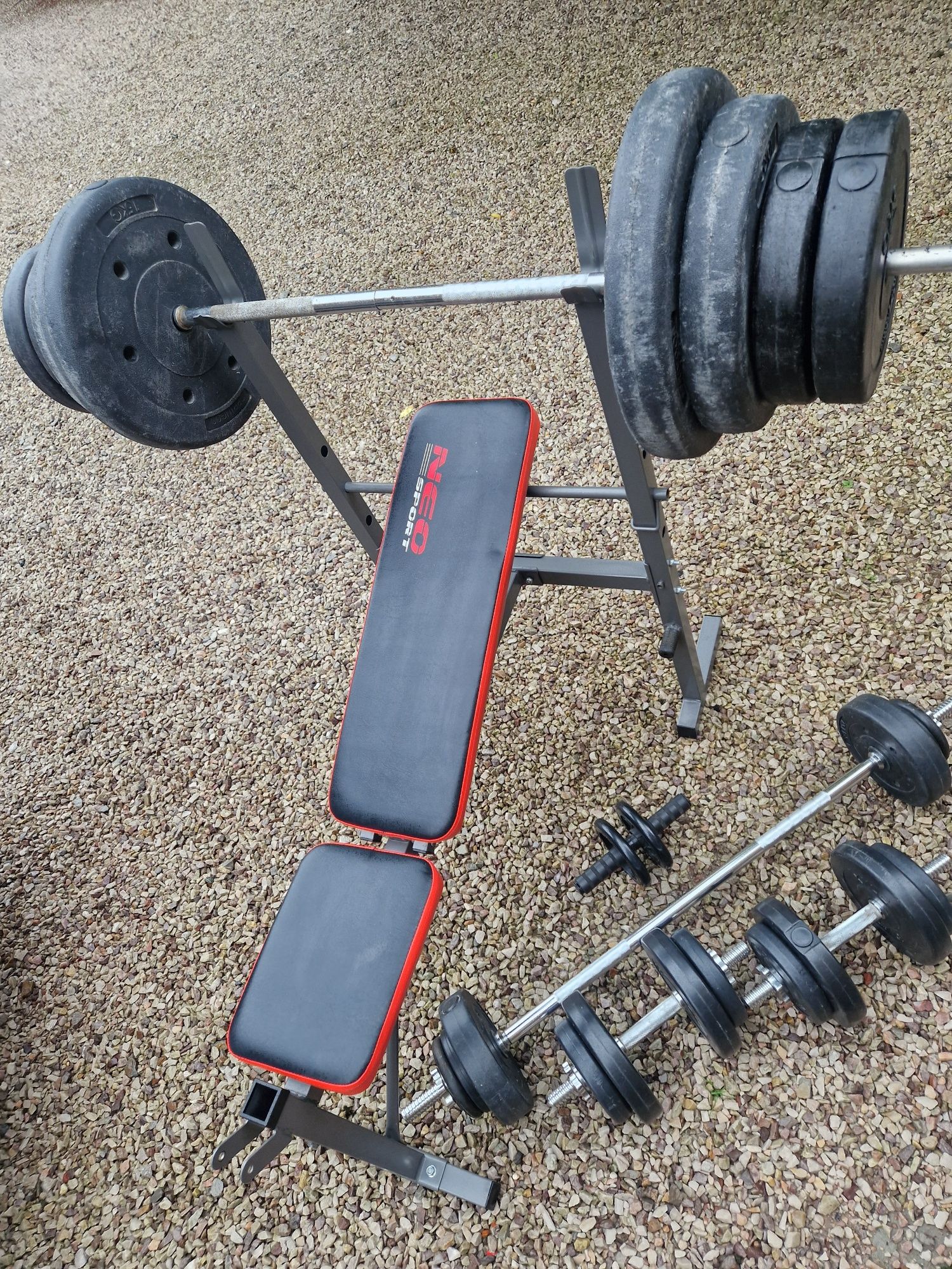 Siłownia 100kg obciążenia gryfy itp