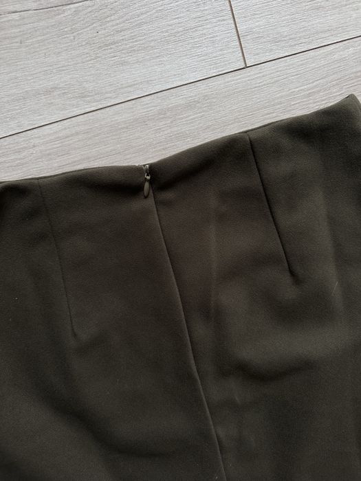 Юбка трапеция хаки под замшу dazy