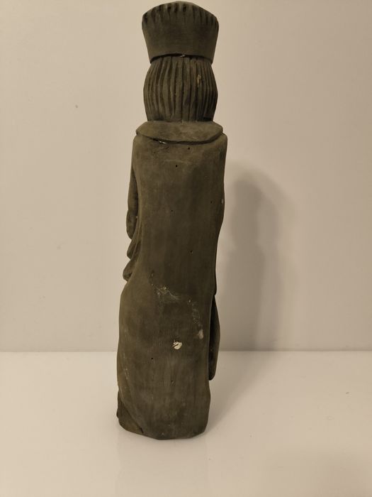 Święta Barbara Stara przedwojenna rzeźba ludowa Polska