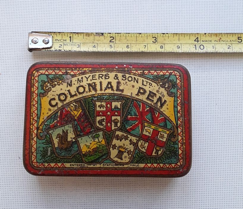 Caixa vintage M. Myers & Son Ltd - Colonial Pen