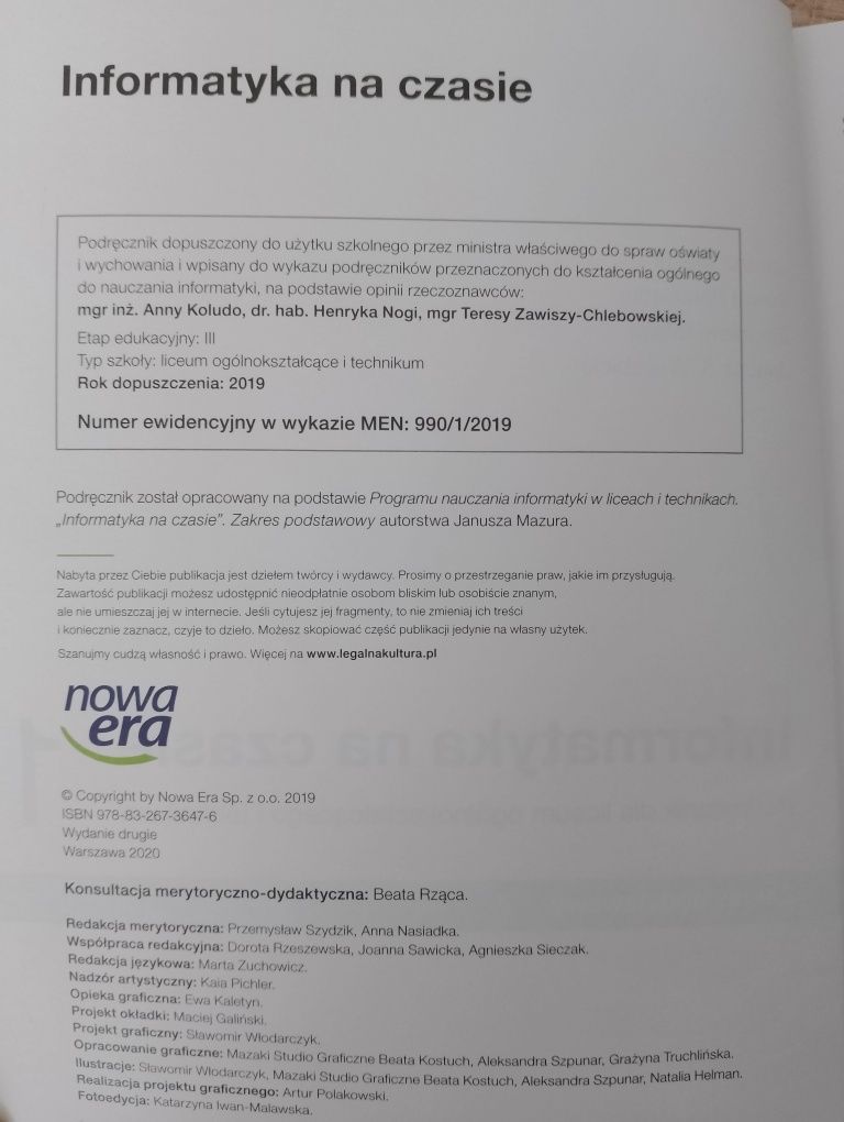 Podręcznik - Informatyka na czasie 1