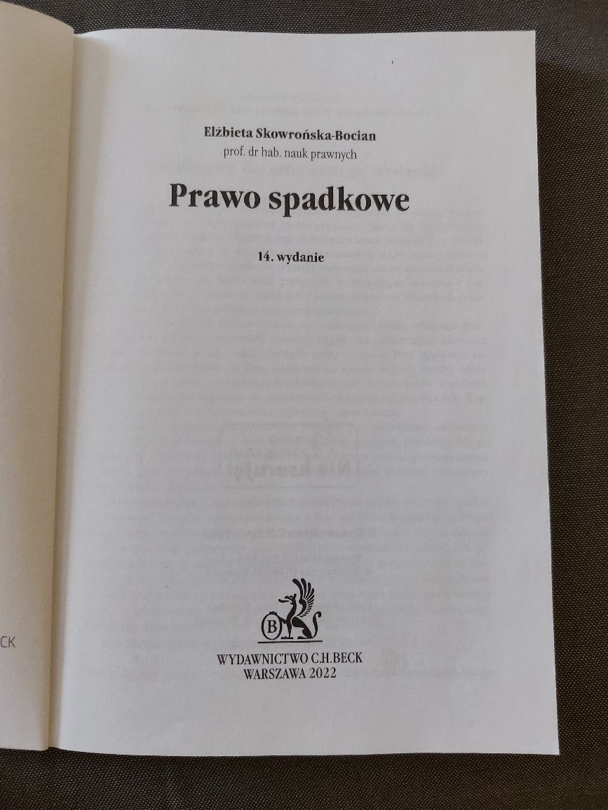 Prawo spadkowe wyd.14 E.Skowrońska-Baran