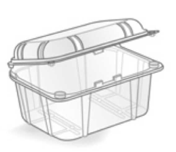 Embalagens PET [FRUTAS / LEGUMES] 190x115x135 (+/-1Kg)