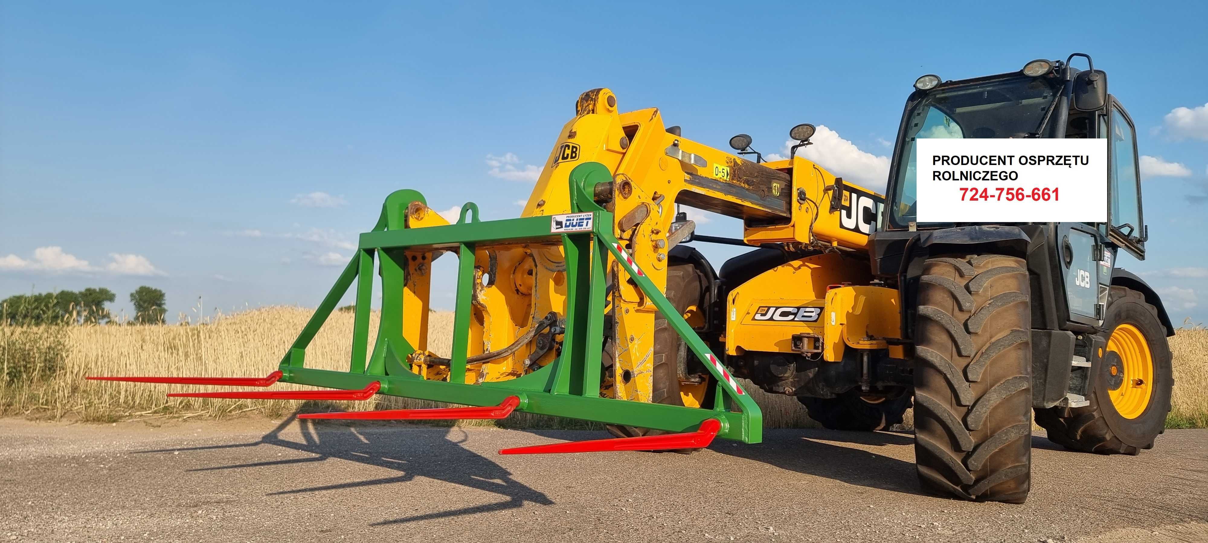 widły do słomy snopków bel balotów kiszonki manitou merlo jcb claas