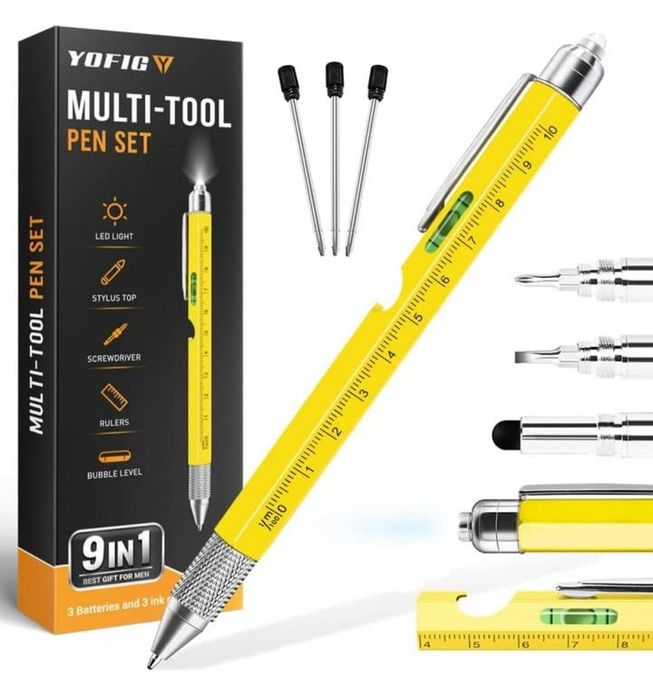 Multitool wielofunkcyjny długopis 9w1