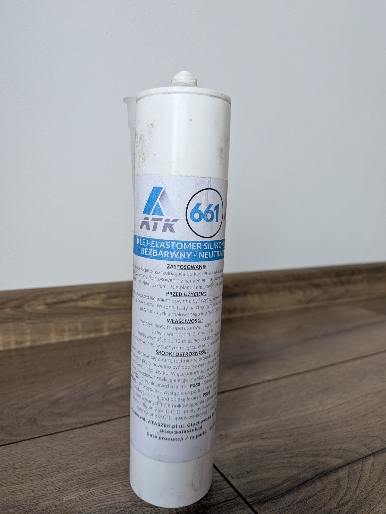 Klej Elastomer Silikonowy Bezbarwny do luster ATK 661
