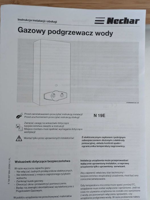 Piec gazowy Junkers Neckar N19-E