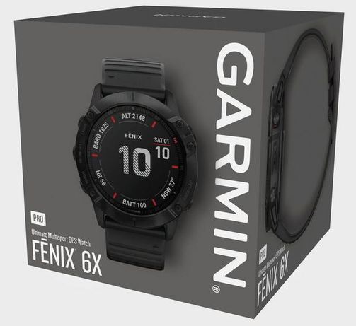 Relógio GPS Multidesporto Garmin FÉNIX 6X PRO PRETO - NOVO